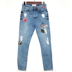 Etienne Marcel High Rise Skinny w Patches Sz 27